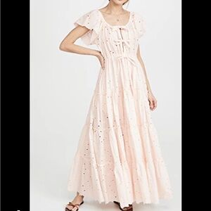 Innika Choo Alotta Gud Tiered Maxi in Blush Pink Designer Sz 2 ( Fits M to L)